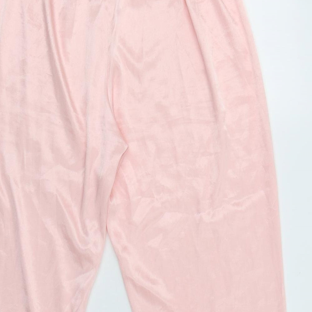 Rolise Womens Pink  Polyester  Pyjama Pants Size L