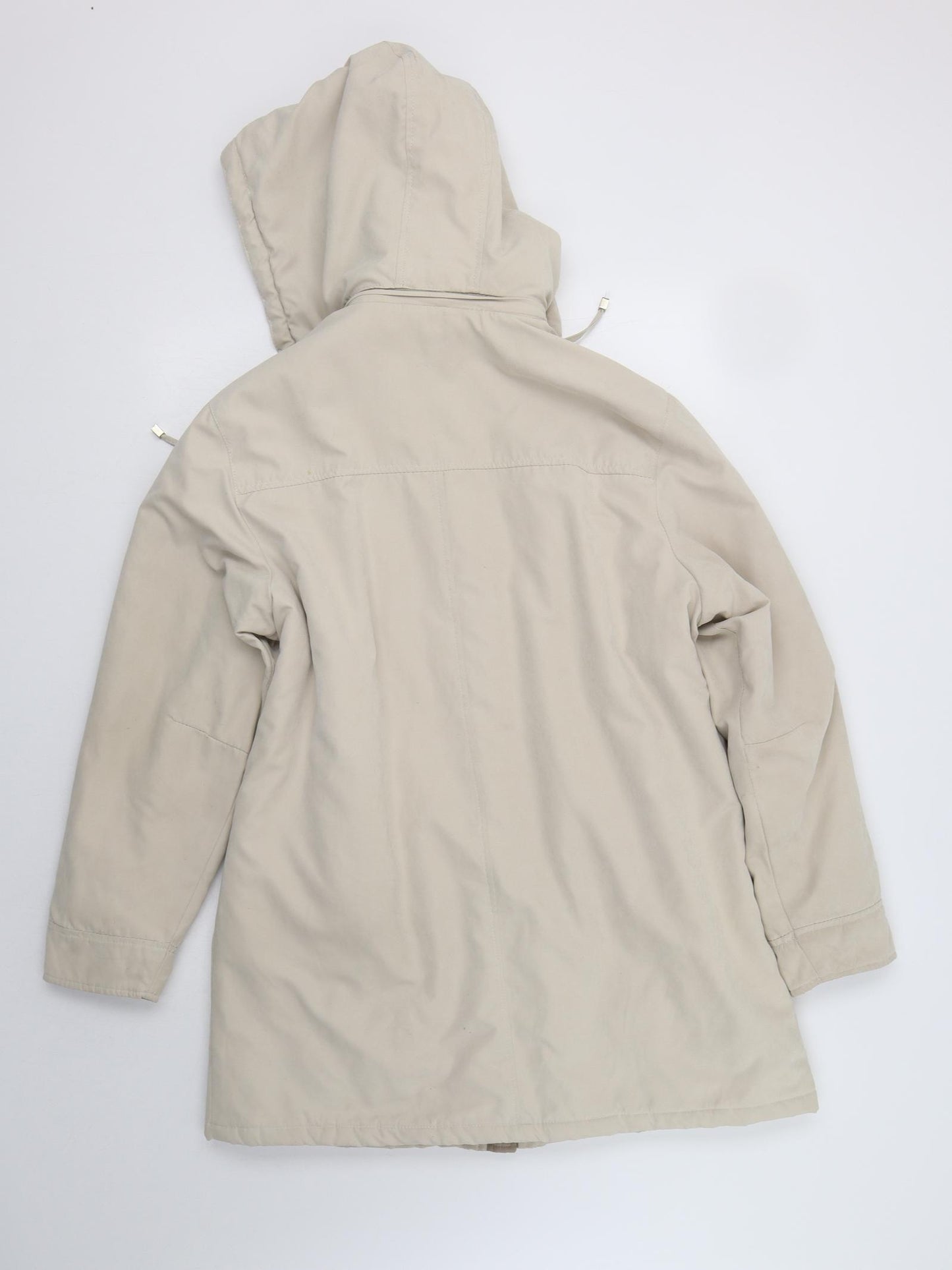Katherine Hammond Womens Beige   Overcoat Coat Size 14  Zip