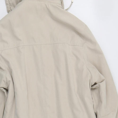 Katherine Hammond Womens Beige   Overcoat Coat Size 14  Zip