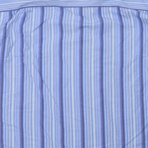 NEXT Mens Blue Striped Cotton  Dress Shirt Size 17 Collared Button