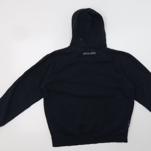 England Womens Blue  Cotton Pullover Hoodie Size M   - Rose