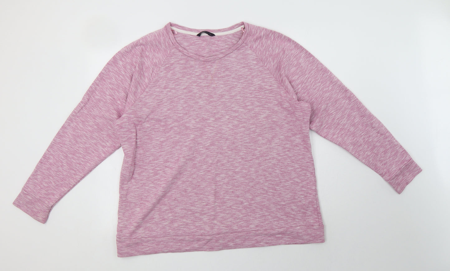 M&S Womens Pink  Cotton Pullover Sweatshirt Size 22