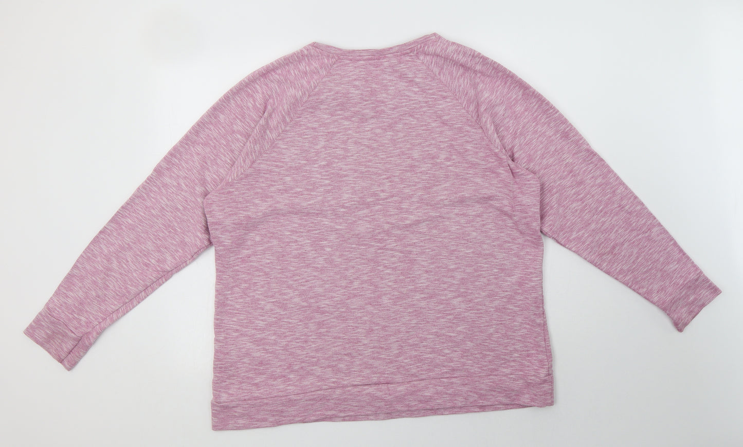 M&S Womens Pink  Cotton Pullover Sweatshirt Size 22