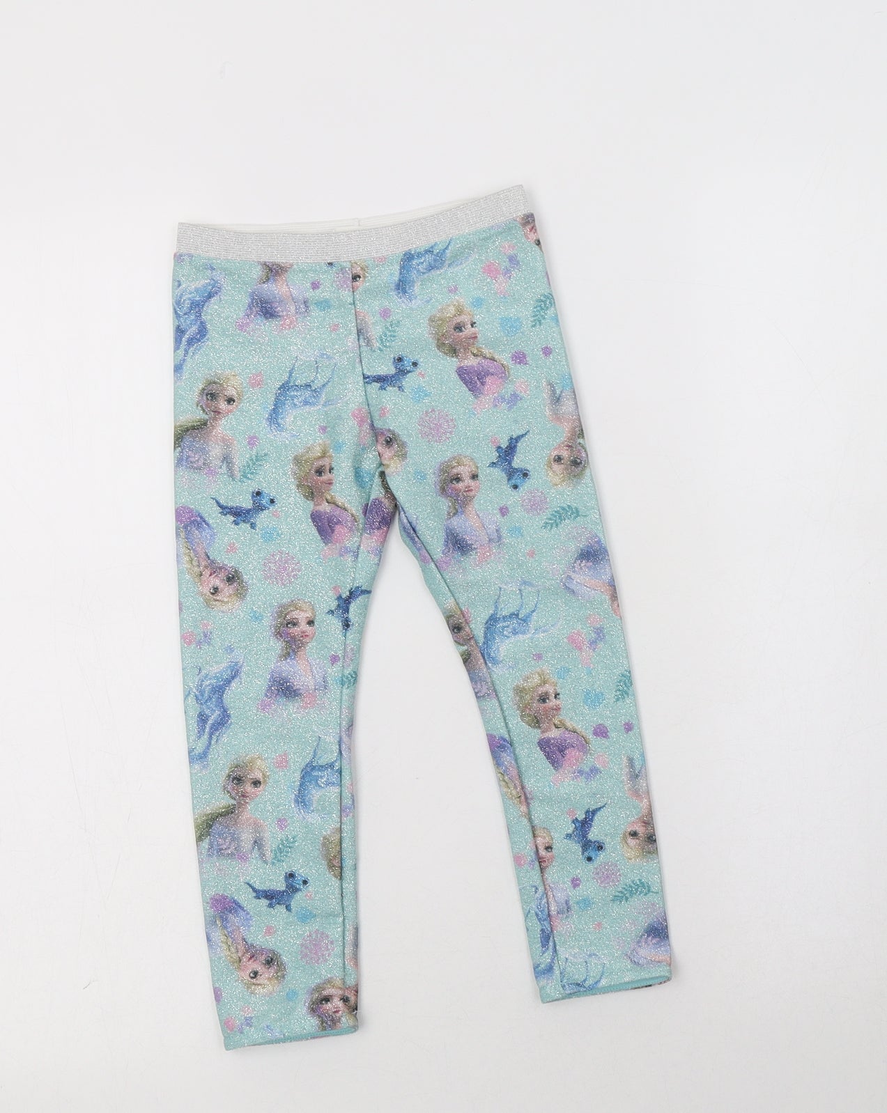 H&M Girls Blue Geometric Polyester Harem Trousers Size 3-4 Years  Regular  - Frozen
