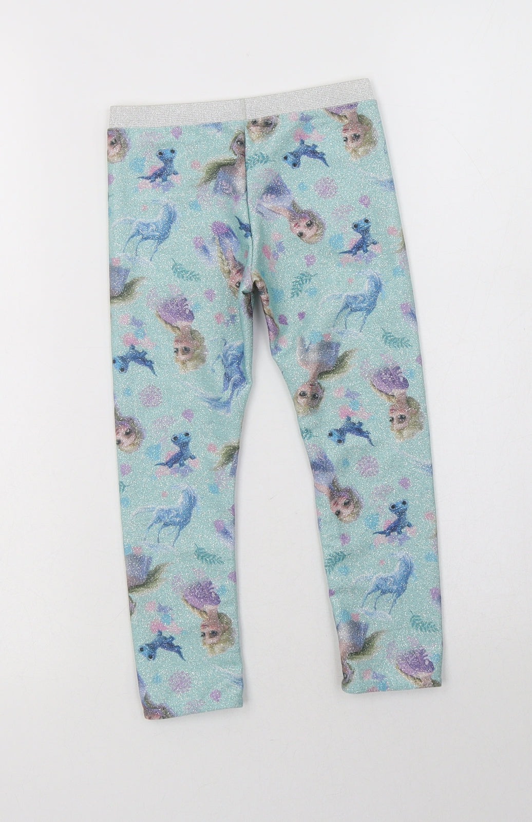 H&M Girls Blue Geometric Polyester Harem Trousers Size 3-4 Years  Regular  - Frozen