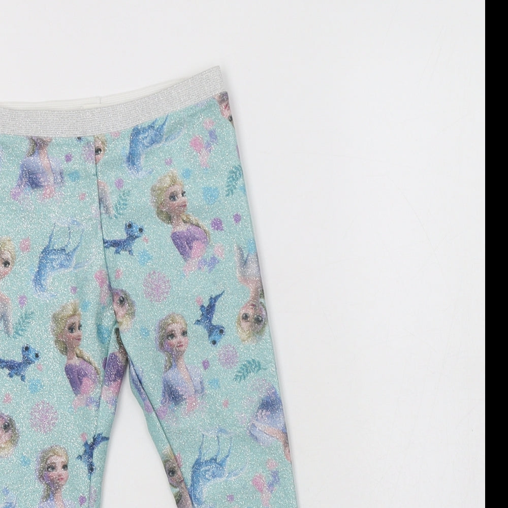H&M Girls Blue Geometric Polyester Harem Trousers Size 3-4 Years  Regular  - Frozen