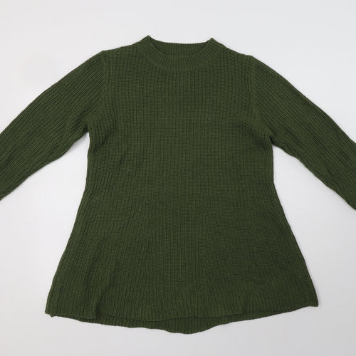 SheIn Womens Green Crew Neck  Polyester Pullover Jumper Size S
