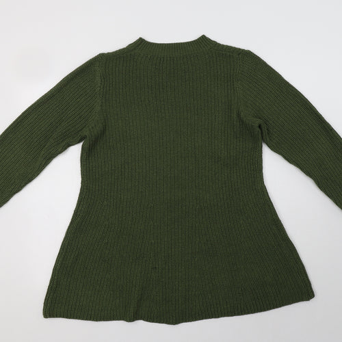 SheIn Womens Green Crew Neck  Polyester Pullover Jumper Size S