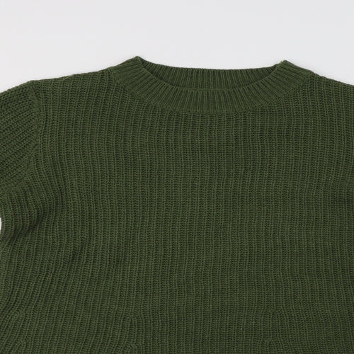 SheIn Womens Green Crew Neck  Polyester Pullover Jumper Size S