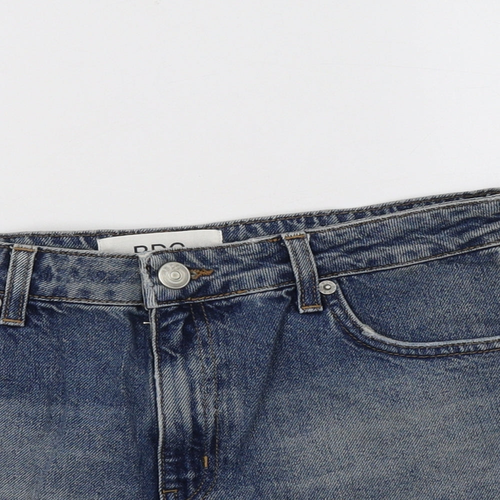 BDG Womens Blue  Cotton Hot Pants Shorts Size 29 in L3 in Regular Button