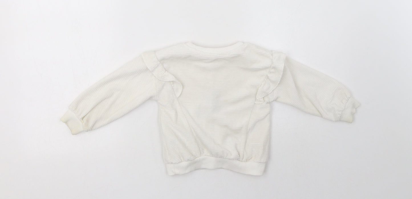 Primark Baby White  Polyester Pullover Jumper Size 18-24 Months