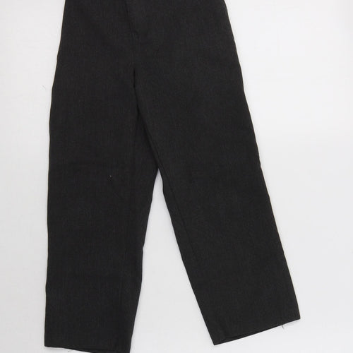 F&F Boys Grey  Polyester Dress Pants Trousers Size 5-6 Years  Regular Hook & Loop - School Wear