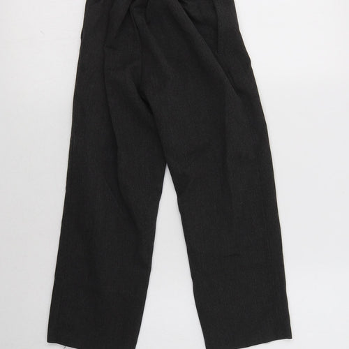 F&F Boys Grey  Polyester Dress Pants Trousers Size 5-6 Years  Regular Hook & Loop - School Wear