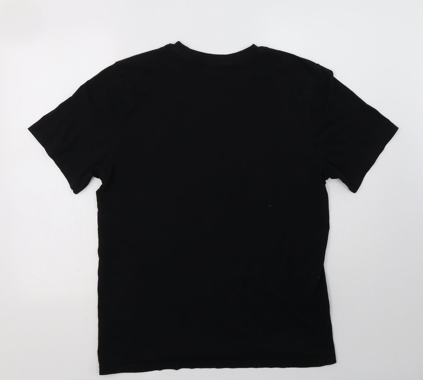 Boohoo Man Mens Black  Cotton  T-Shirt Size L Crew Neck