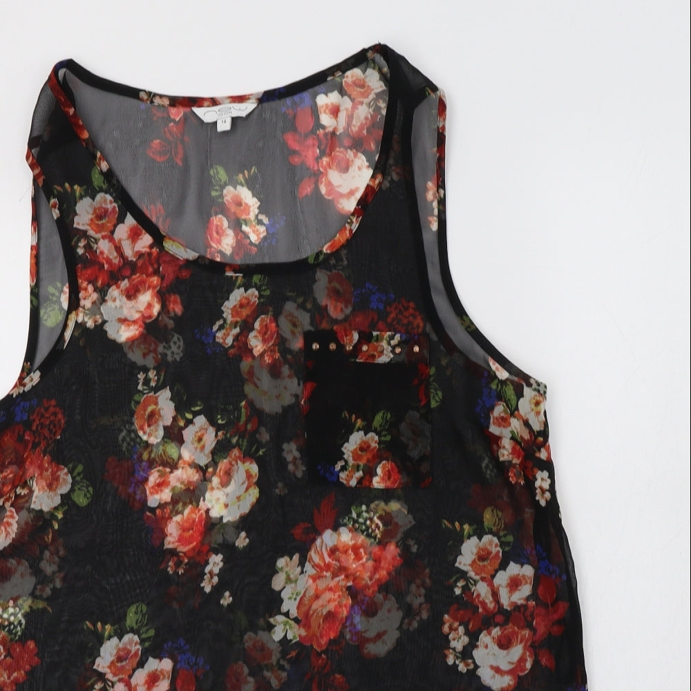 New  Womens   Polyester Basic Blouse Size 14 Scoop Neck