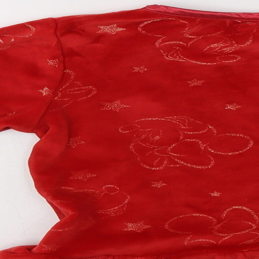 Matalan Baby Red Geometric Polyester Pullover Jumper Size 18-24 Months   - Minnie Mouse