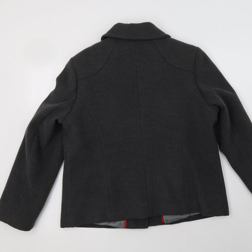 BM Womens Grey   Pea Coat Coat Size 14  Button