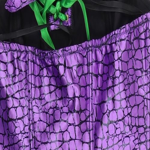 Suicide Squad Womens Purple  Polyester Basic Blouse Size XL Halter