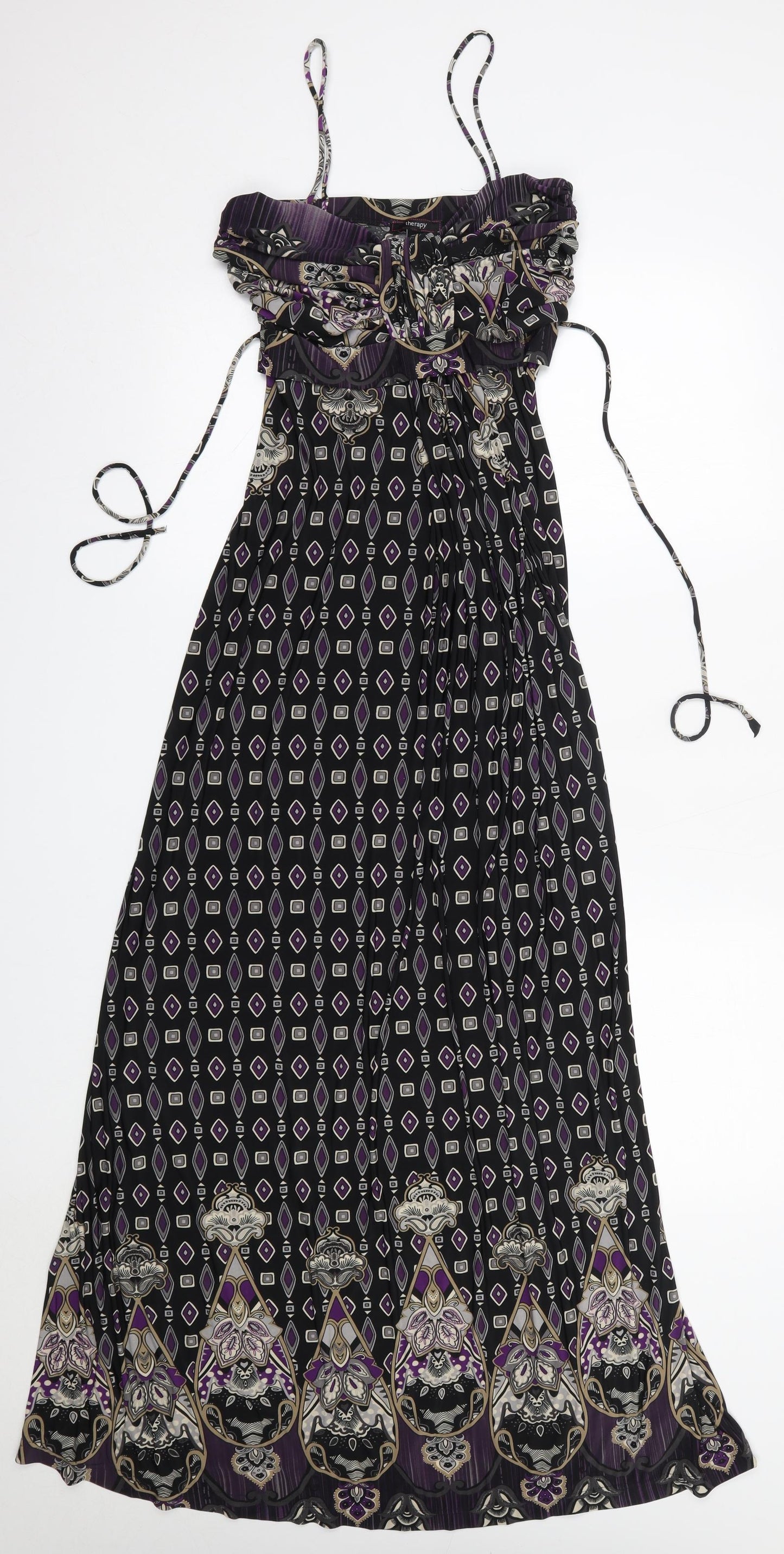 Therapy Womens Purple  Polyester Maxi  Size 8  Round Neck