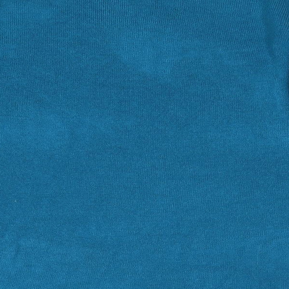 BM Womens Blue Round Neck  Acrylic Pullover Jumper Size S
