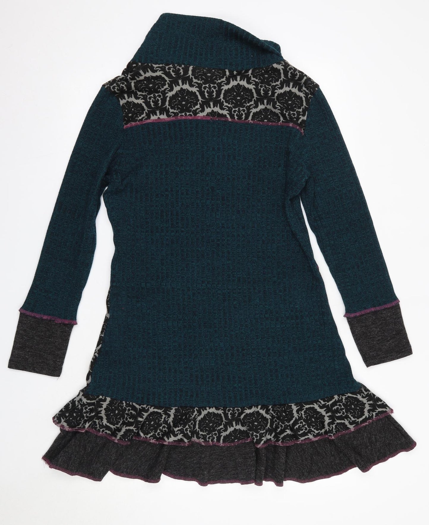 Sugar Crisp Womens Multicoloured  Polyester Jumper Dress  Size L  Roll Neck