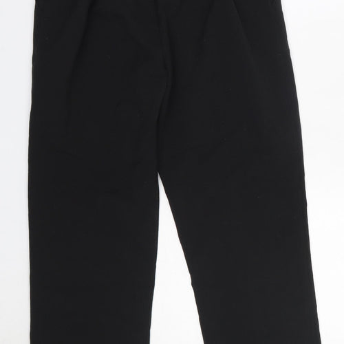 Preworn Womens Black  Polyester Dress Pants Trousers Size 12 L23 in Regular