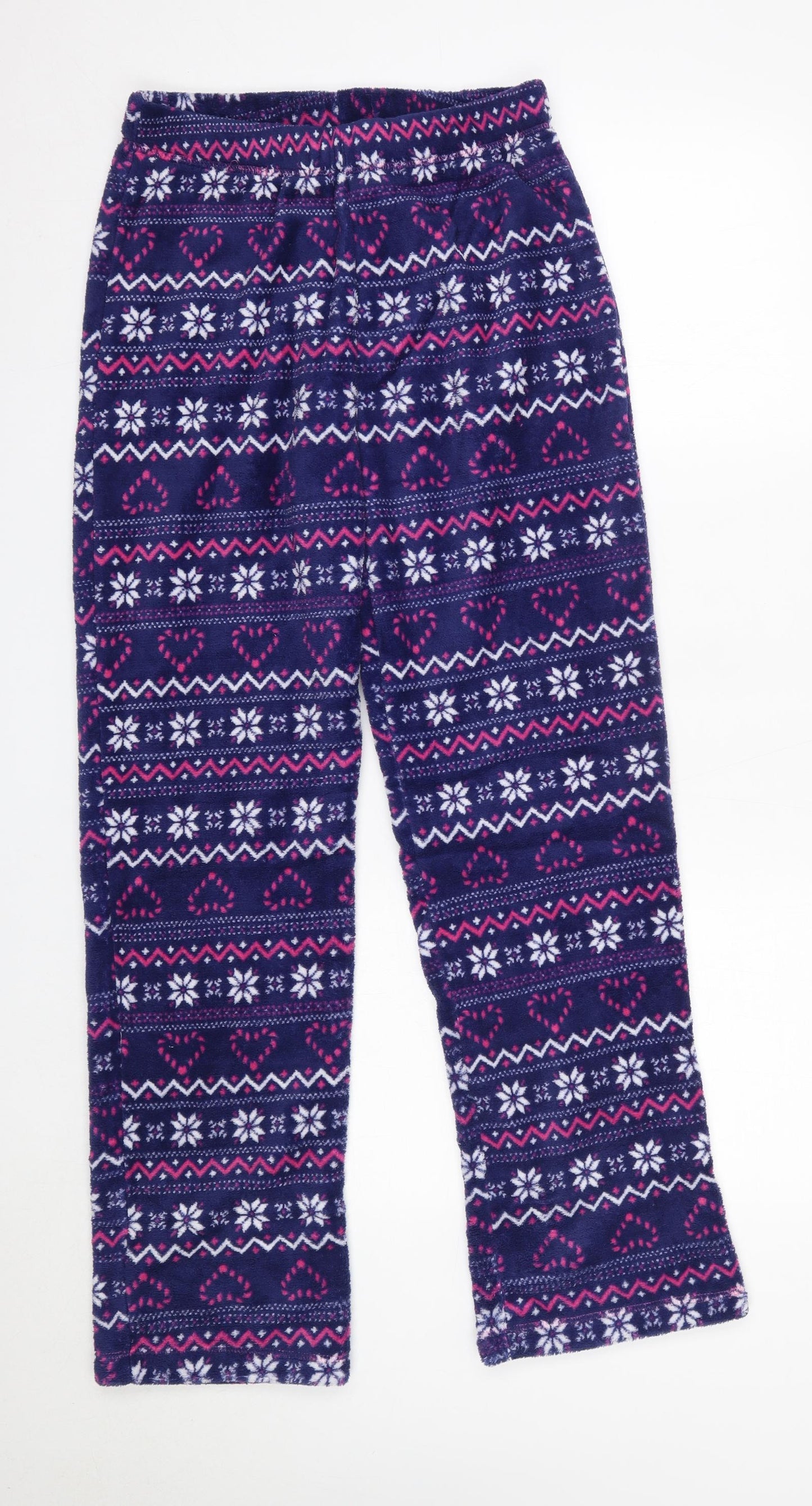 Studio Womens Multicoloured Fair Isle Polyester  Pyjama Pants Size 8   - Festive