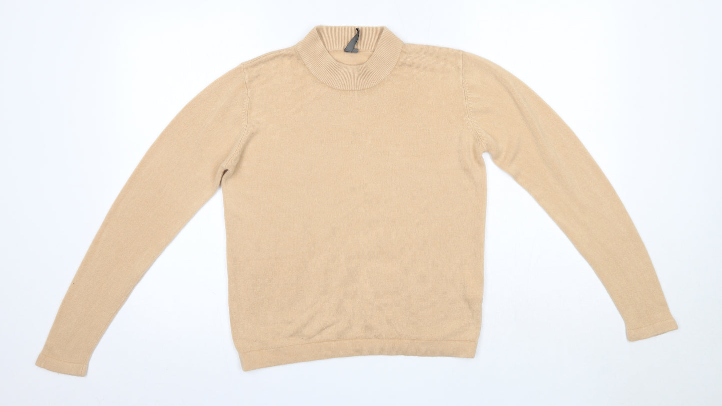 Originals Womens Brown High Neck  Acrylic Pullover Jumper Size 10