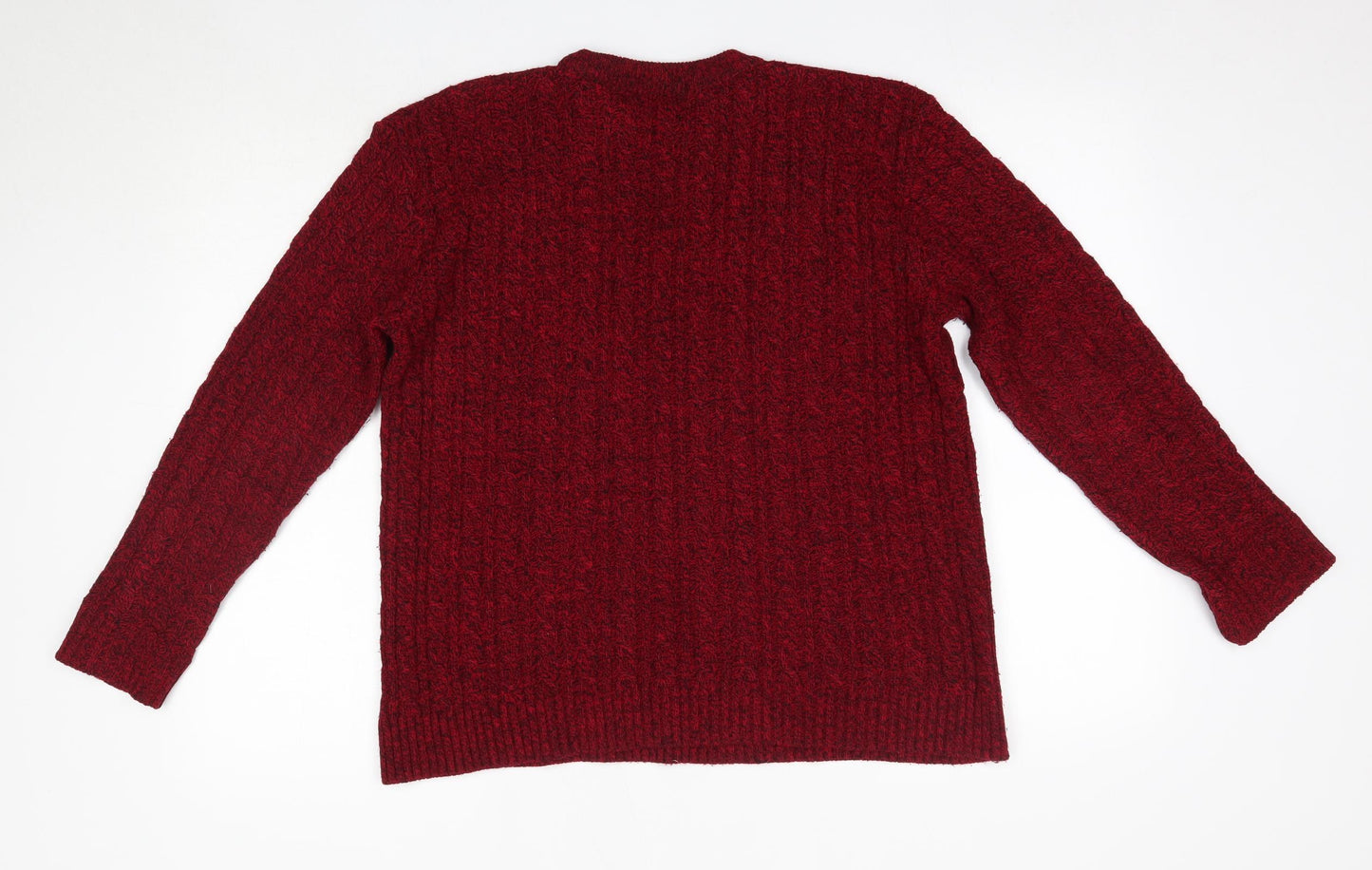 Choice Collection Womens Red Round Neck  Acrylic Pullover Jumper Size S