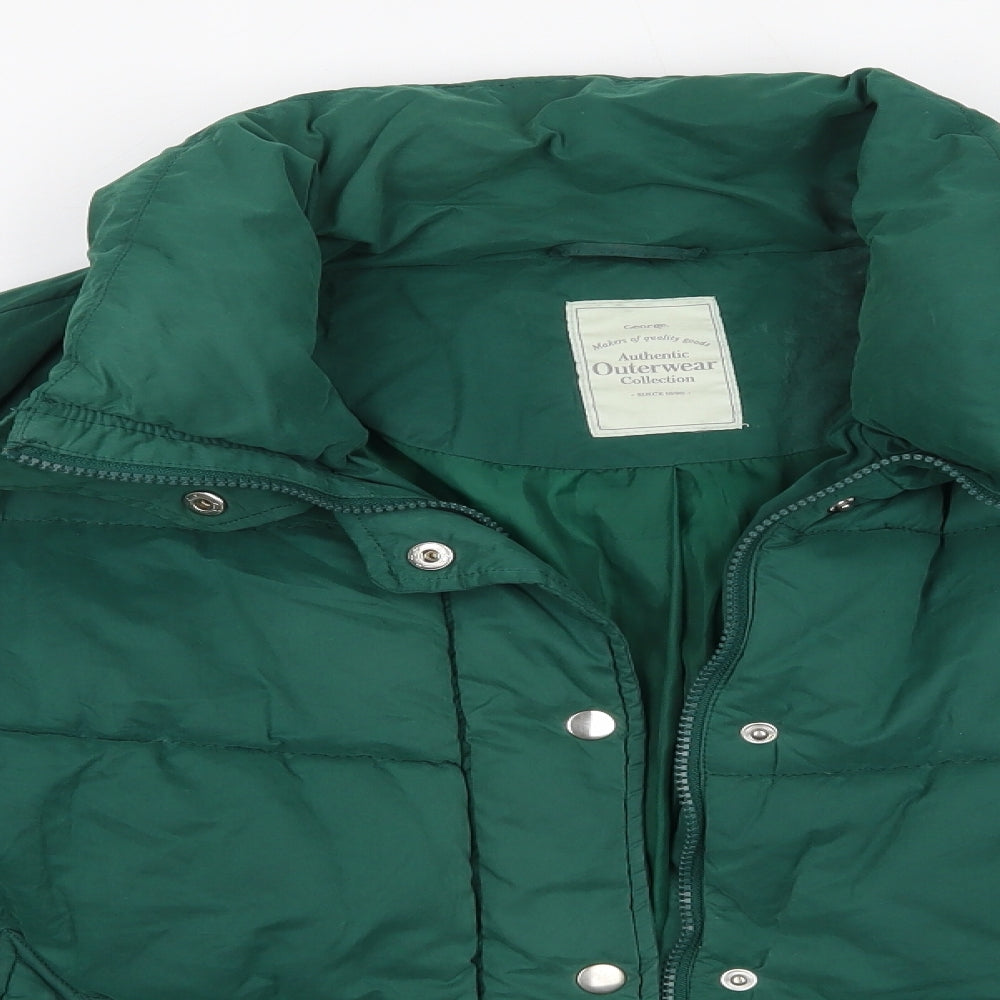 George Womens Green   Puffer Jacket Coat Size 16