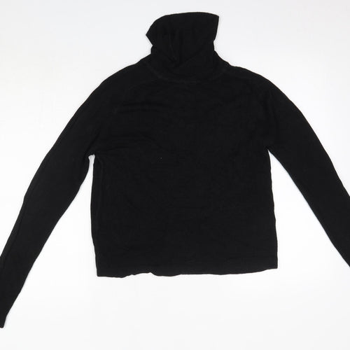 Originals Womens Black Roll Neck  Acrylic Pullover Jumper Size 10