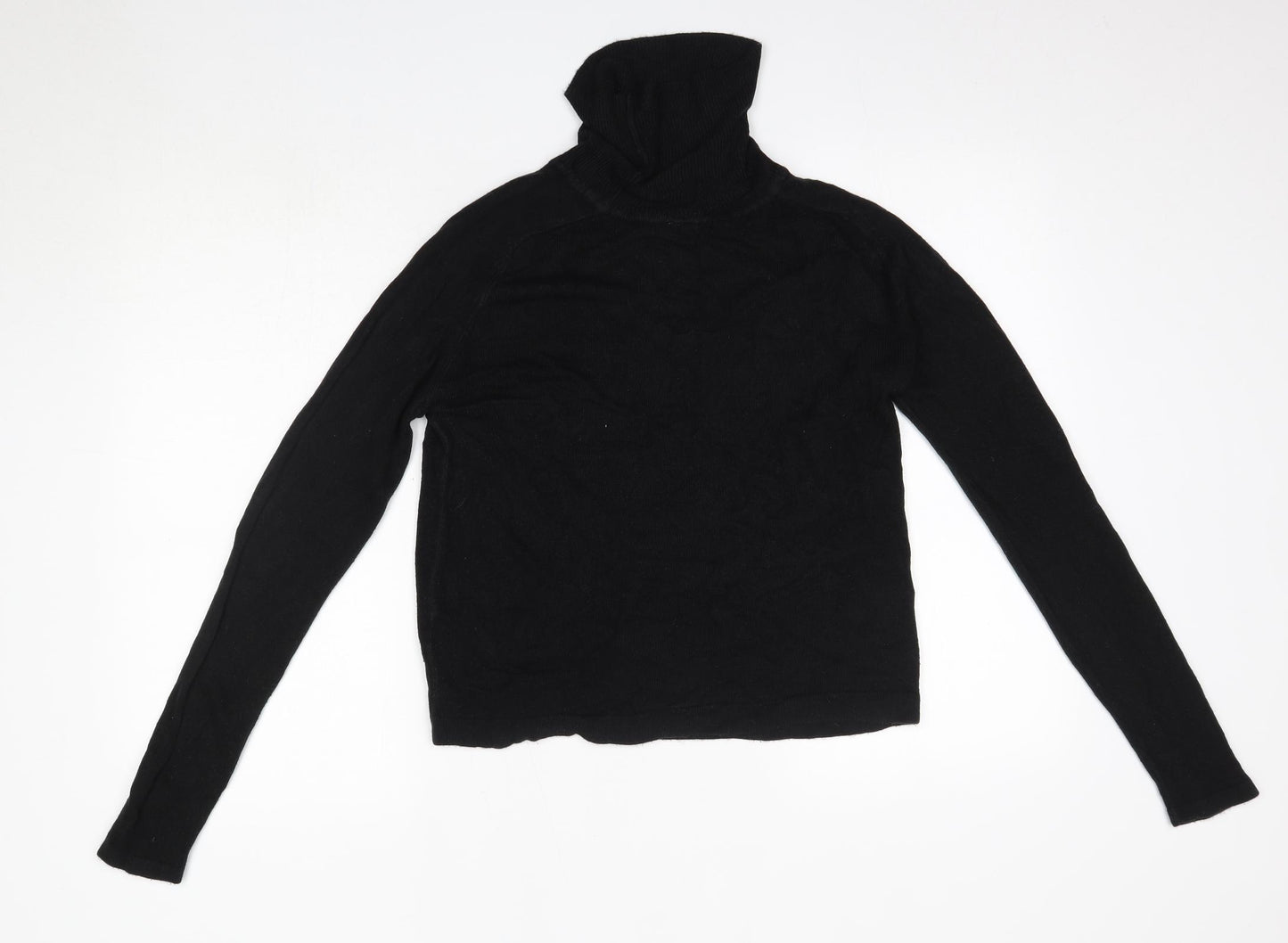 Originals Womens Black Roll Neck  Acrylic Pullover Jumper Size 10