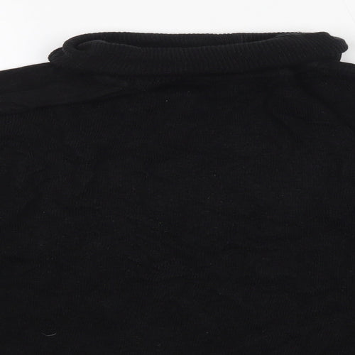 Originals Womens Black Roll Neck  Acrylic Pullover Jumper Size 10