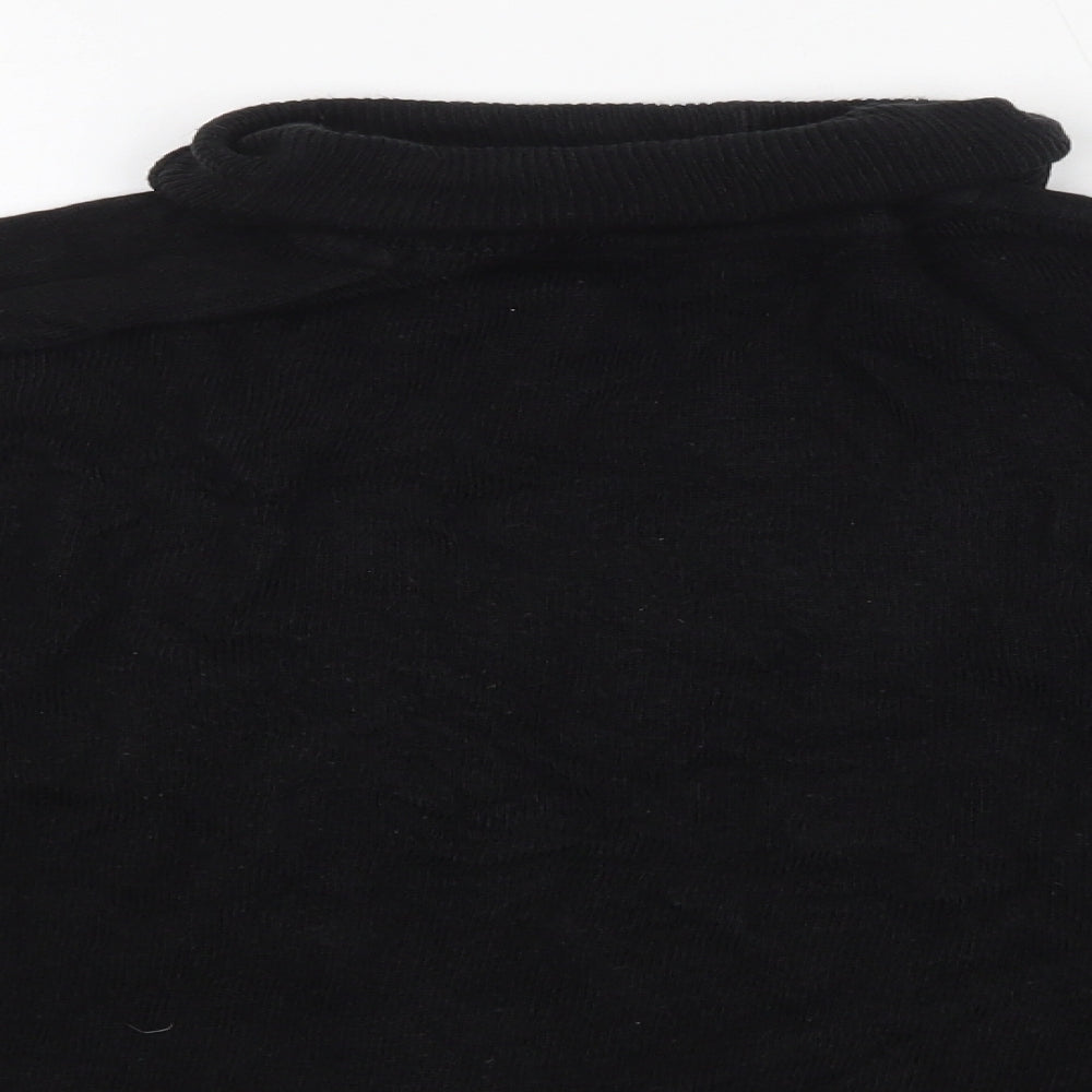 Originals Womens Black Roll Neck  Acrylic Pullover Jumper Size 10