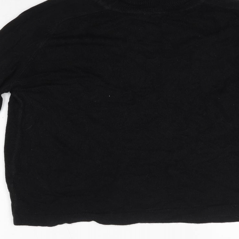 Originals Womens Black Roll Neck  Acrylic Pullover Jumper Size 10