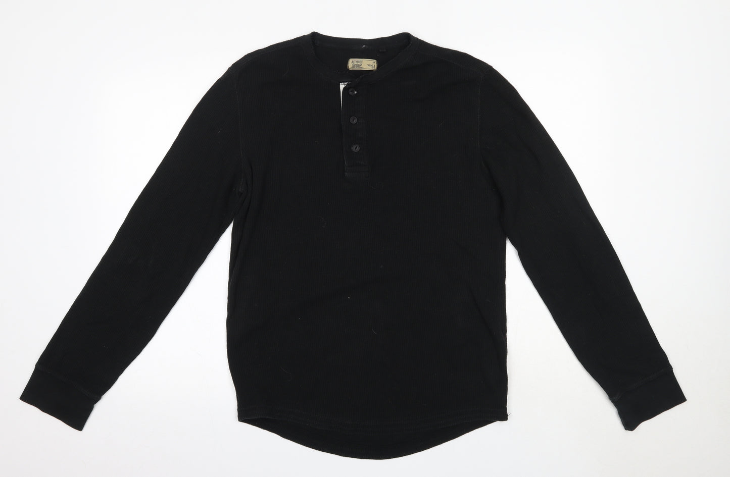 NEXT Mens Black Round Neck  Cotton Pullover Jumper Size M
