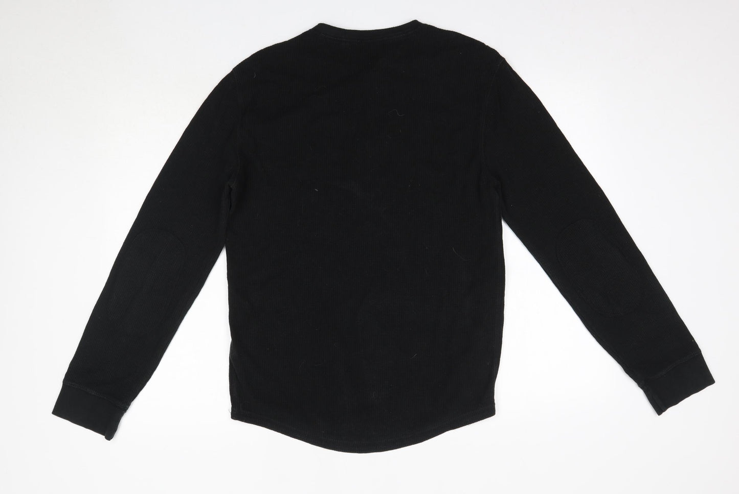 NEXT Mens Black Round Neck  Cotton Pullover Jumper Size M