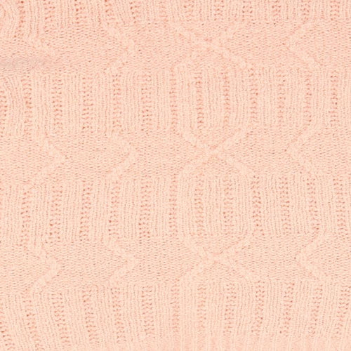 Le Roy Womens Pink Round Neck  Acrylic Cardigan Jumper Size L