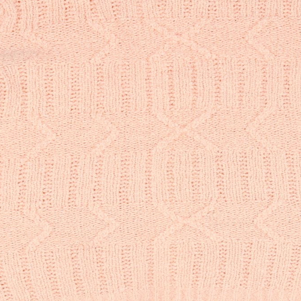 Le Roy Womens Pink Round Neck  Acrylic Cardigan Jumper Size L