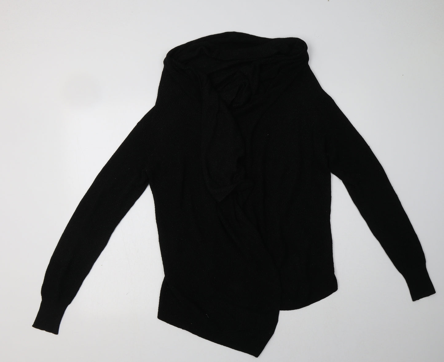 Joseph Womens Black V-Neck  Silk Cardigan Jumper Size L