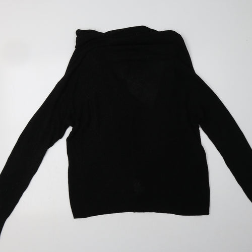 Joseph Womens Black V-Neck  Silk Cardigan Jumper Size L