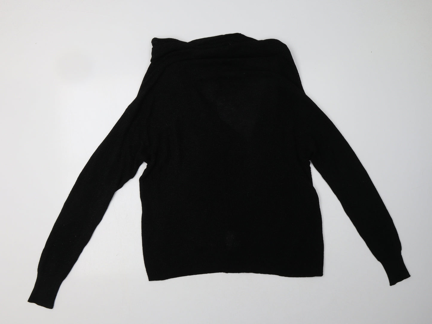 Joseph Womens Black V-Neck  Silk Cardigan Jumper Size L