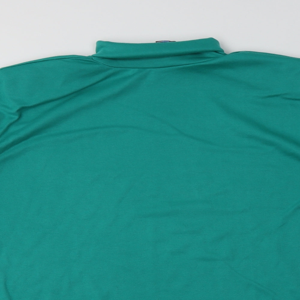 Dalia Womens Green  Polyacrylate Fibre Tunic Blouse Size L Roll Neck