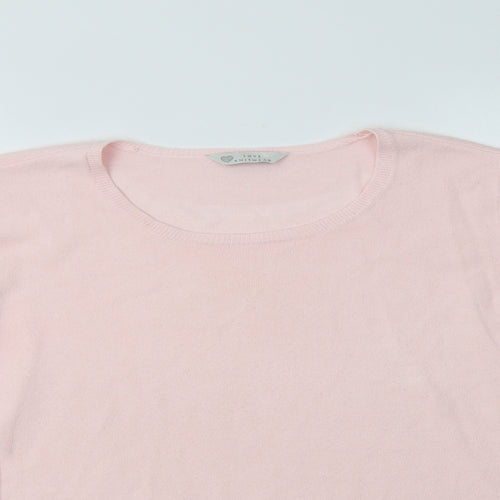 BHS Womens Pink Crew Neck  Acrylic Pullover Jumper Size 18