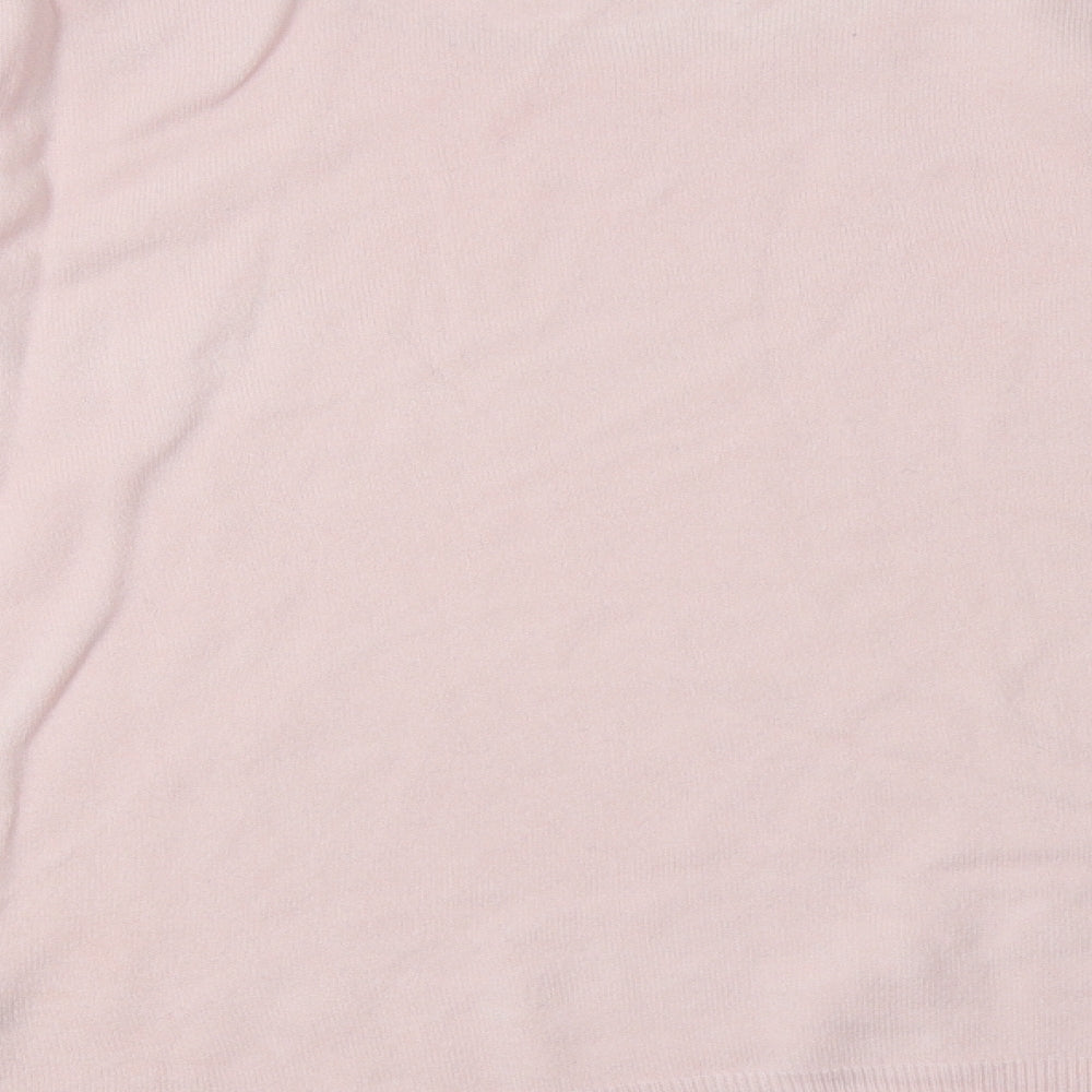 BHS Womens Pink Crew Neck  Acrylic Pullover Jumper Size 18
