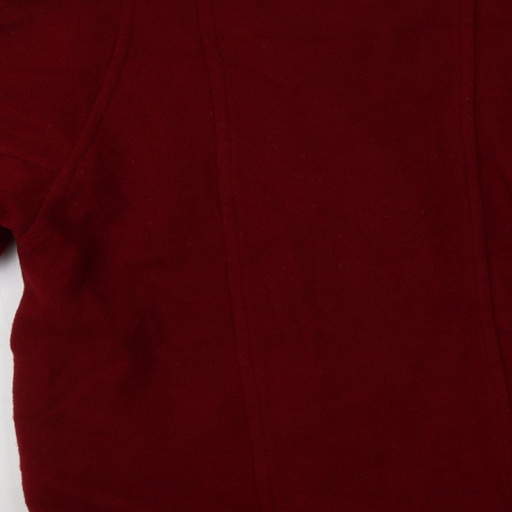 Made In England Womens Red   Pea Coat Blazer Size 16  Button