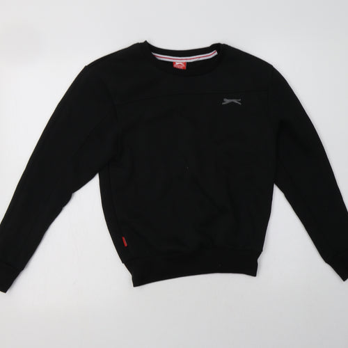 Slazenger Boys Black  Polyester Pullover Sweatshirt Size 7-8 Years