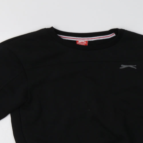 Slazenger Boys Black  Polyester Pullover Sweatshirt Size 7-8 Years