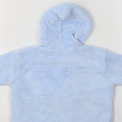 Preworn Baby Blue Solid Polyester Kimono Robe Size 6-9 Months