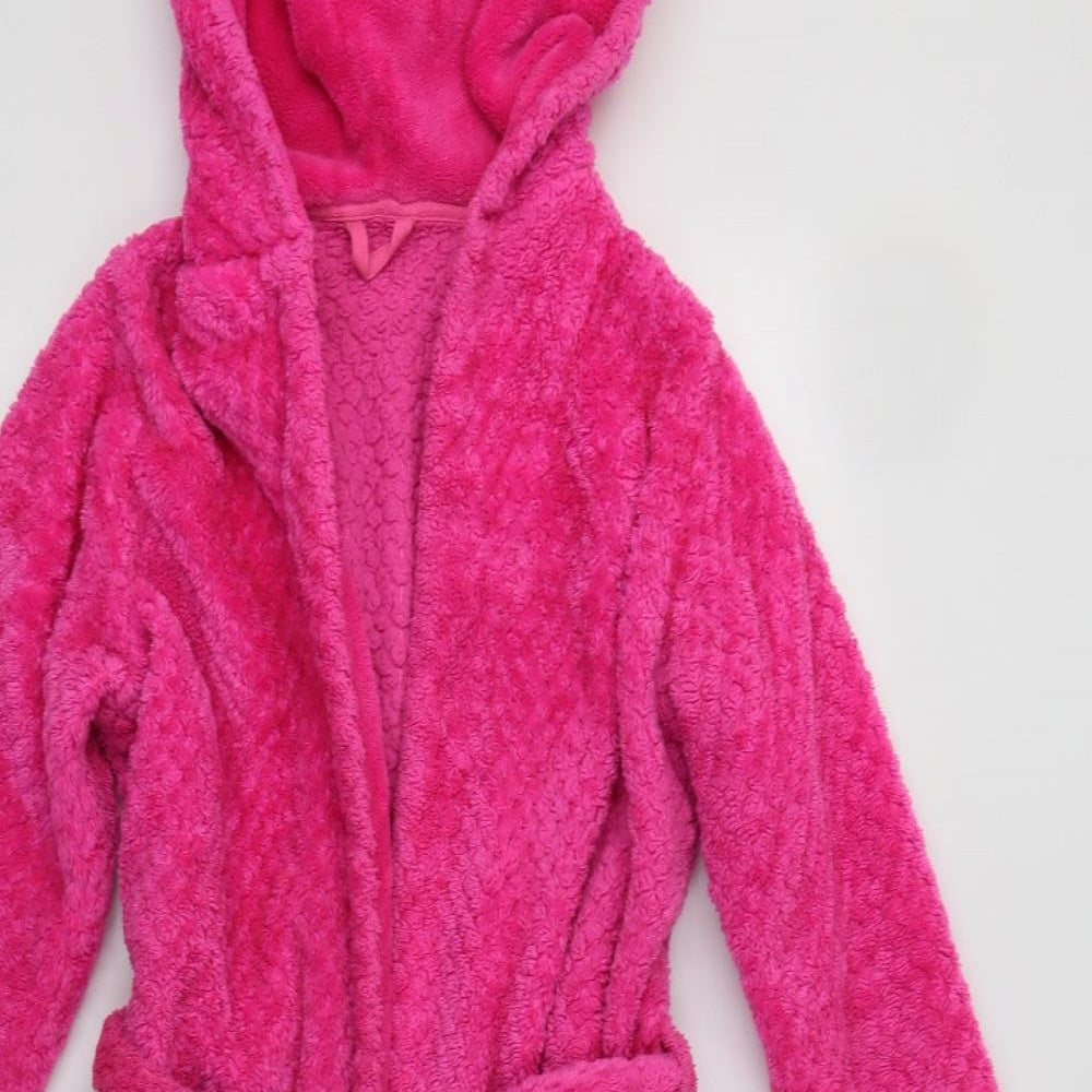 M&S Girls Pink  Polyester Kimono Robe Size 11-12 Years